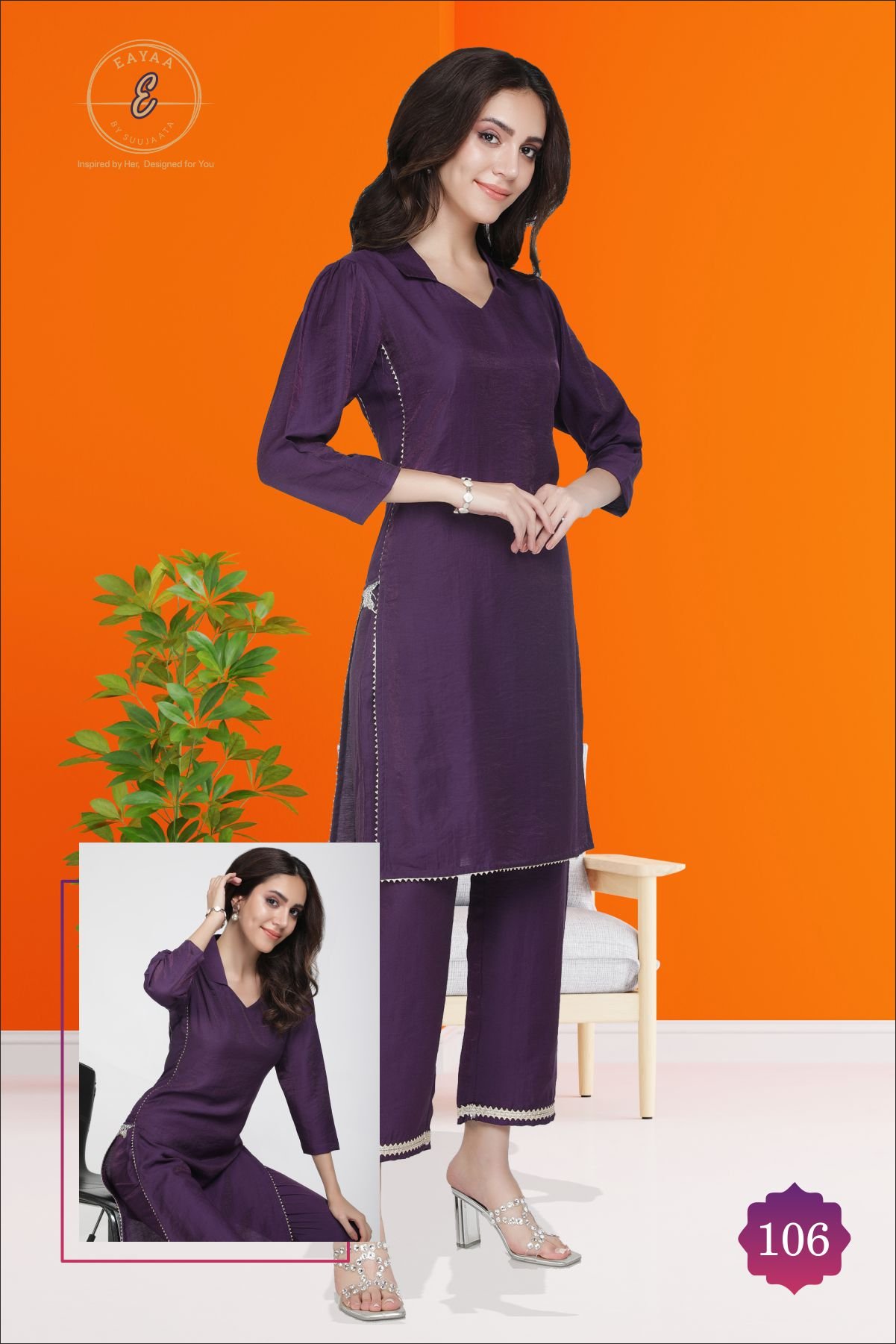 Mirror Work Kurti and Pant Set